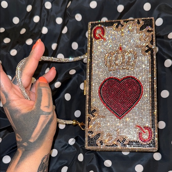 Handbags - Queen of ❤️ Hearts Bedazzled purse